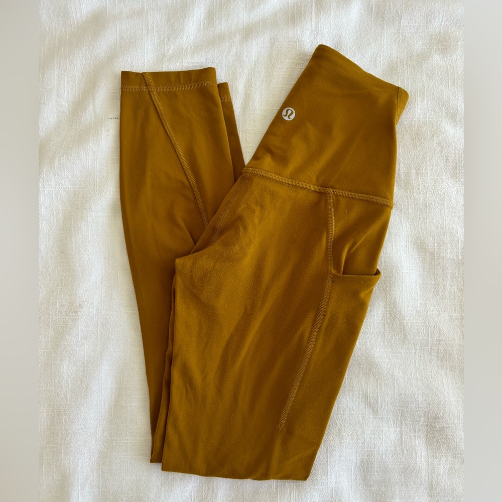 Lululemon Align Leggings with Pockets 25” Size 0 Gold Spice - Picture 2 of 4